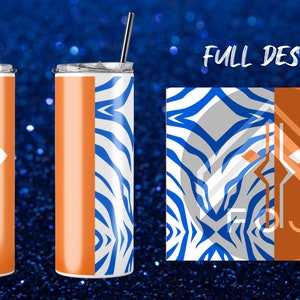 Ahsokas "Fulcrum Orange/Blå & Vit Split©" 20 oz. Smal Tumbler
