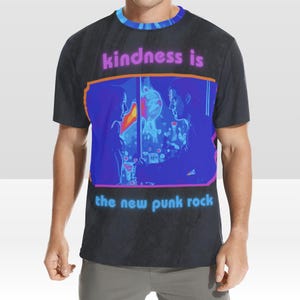 Kindness is the New Punk Rock - Neon Super Man - Unisex T-Shirt (**See description for design message**)