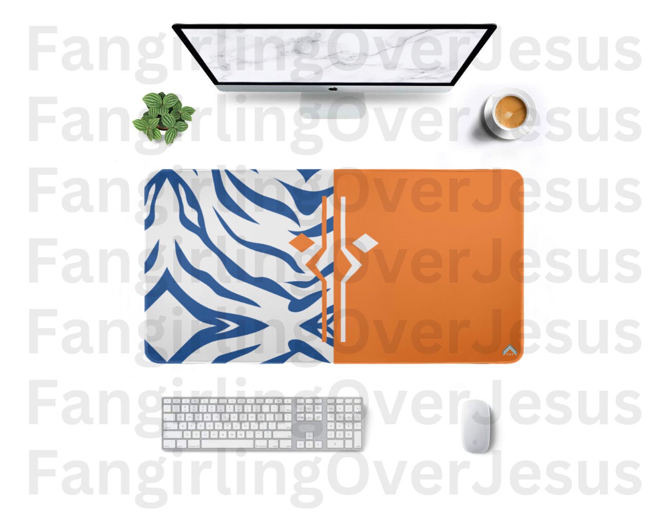 Snips' "Fulcrum Orange/Blue & White Split©" Gaming Pad  - Ahsoka Inspired