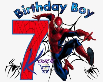 lealtad radio permanecer Spiderman 7th Birthday Digital File Only No Name Included - Etsy