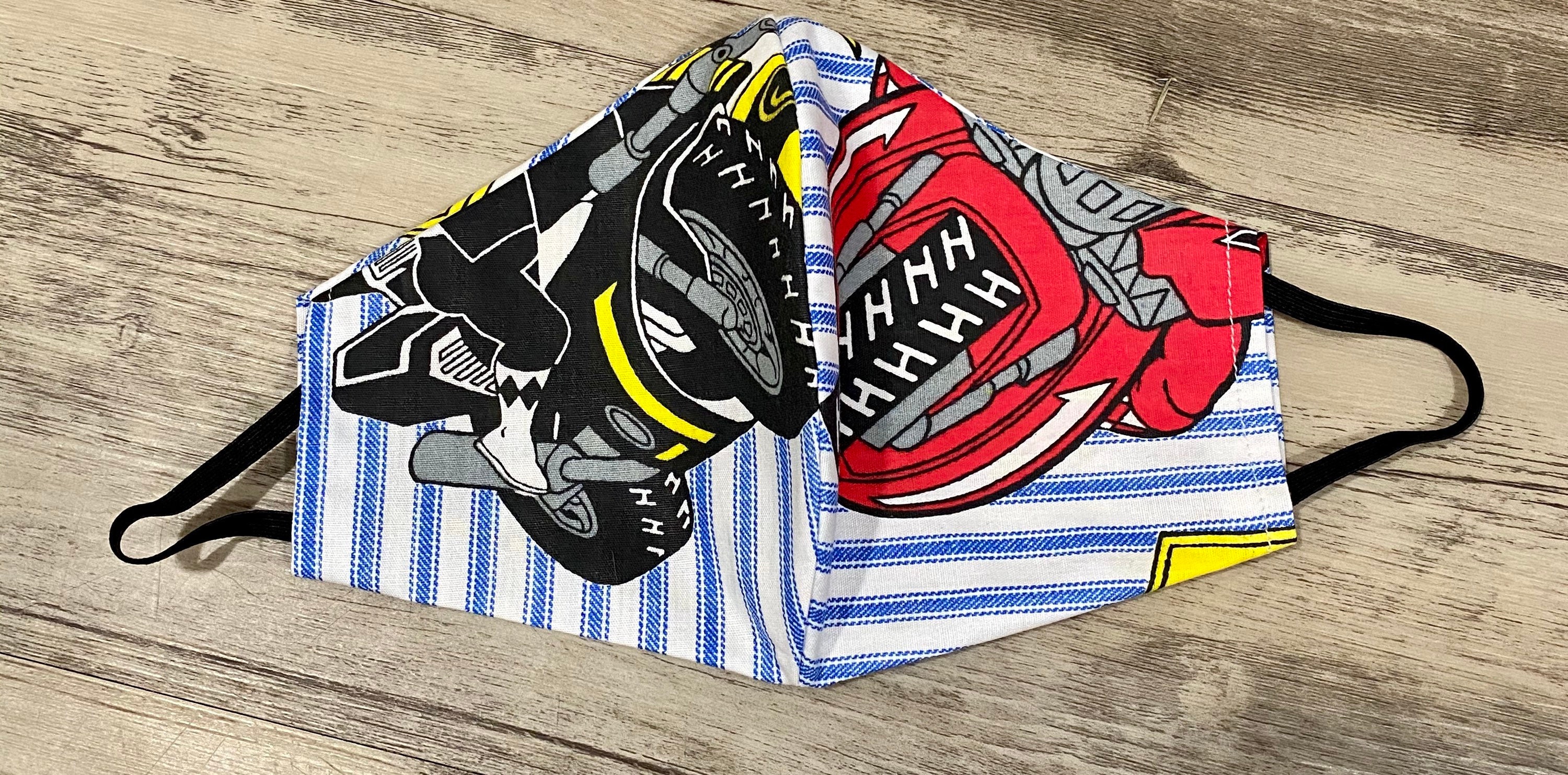Mighty Morphin Power Rangers Mask Reusable/washable Facemask Etsy