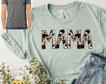 mama cow print shirt
