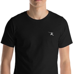 Fencing Sport - Unisex Minimal T-Shirt (Fencing Gift For Fencing swords Fans, Epee, Foil, Saber)