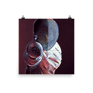 Sport d'escrime - Poster d'escrimeur d'épée - Collection d'escrime légendaire