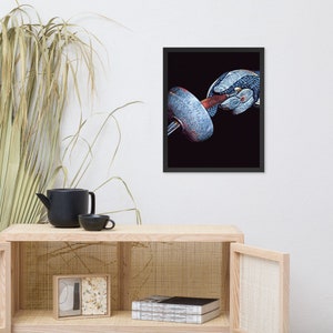 Framed poster - French Fencing Grip - Fencing Gift