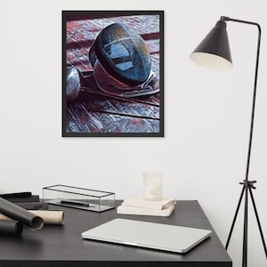 Framed Fencing Mask poster