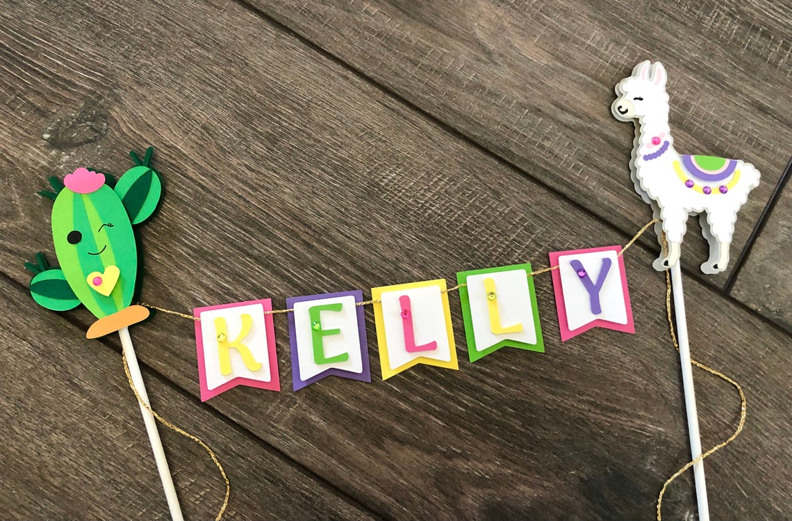 Llama Cake Bunting Llama Cake Smash Llama Decor Llama - Etsy