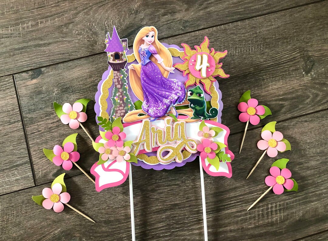 Rapunzel Tangled Cake Topper Rapunzel Tangled Birthday Party Etsy
