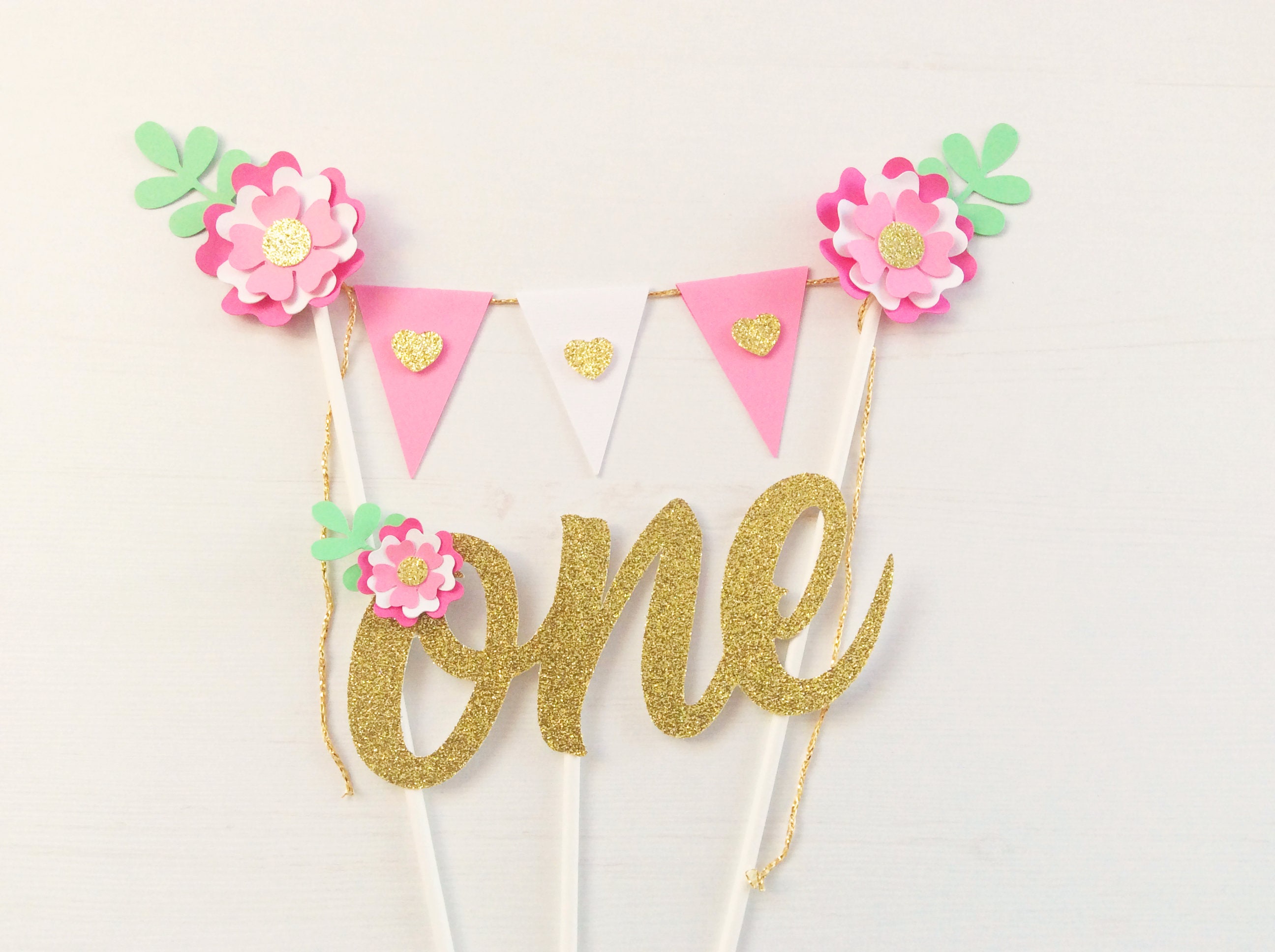 One Cake Topper First Birthday Cake Topper ONE Smash Cake - Etsy