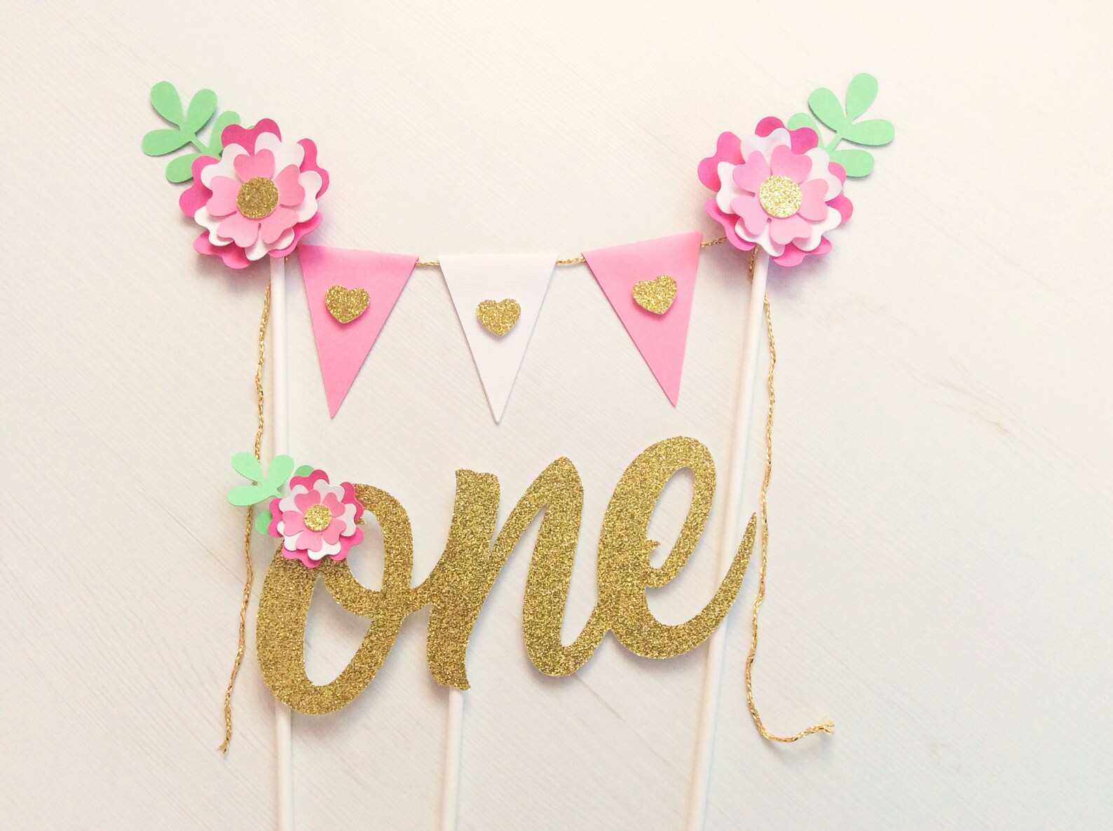 One Cake Topper First Birthday Cake Topper ONE Smash Cake - Etsy