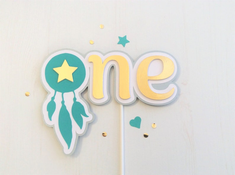 Boho Wild One Dream Catcher One Cake Topper Wild One Boho image 0