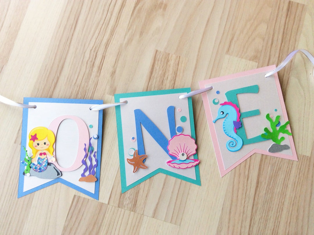 Under the Sea High Chair Banner Mermaid 1st Birthday Mermaid Etsy