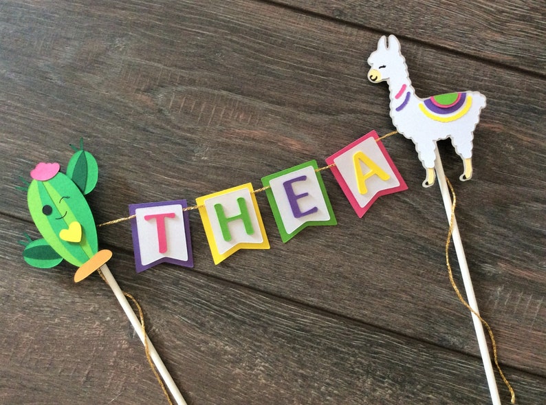 Llama Cake Bunting Llama Cake Smash Llama Decor Llama | Etsy
