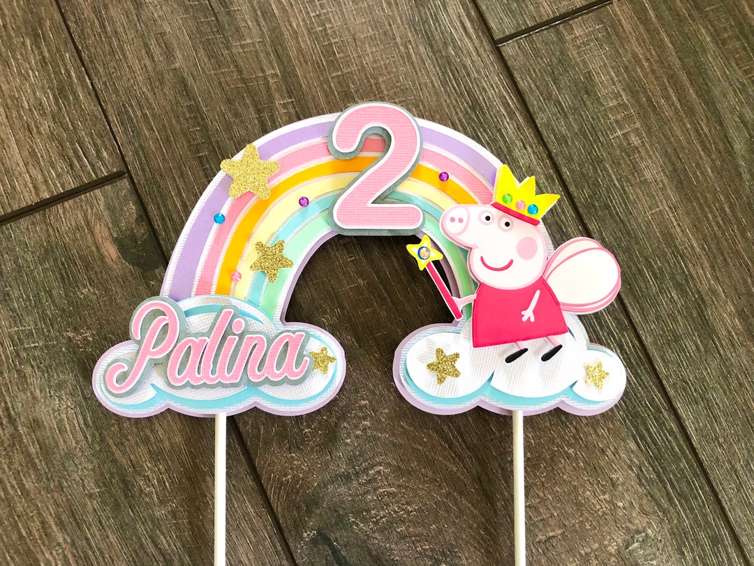 Peppa Pig Cake Topper Peppa Pig Birthday Cake Topper Peppa Etsy