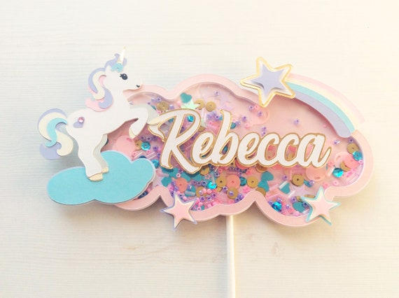 Unicorn Shaker Name Cake Topper Unicorn Birthday Party Etsy Unicorn Shaker Name Cake Topper Unicorn Birthday Party Etsy