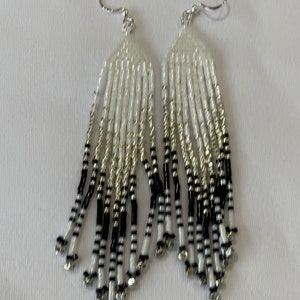Native fringe beaded earrings