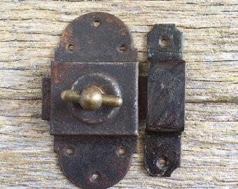 Paire de Couronne de porte en fonte T Tee charnières Cottage loquet ancien Anglais