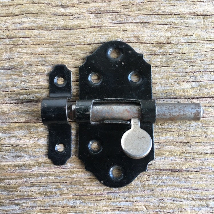 Boulon de Verrouillage Portail Coulissant Patiné Caractère Métallique Vintage - Récupération Archite