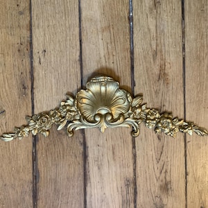 Ancien Fronton Bronze - Ornement Meuble - Pièce Déco Vintage