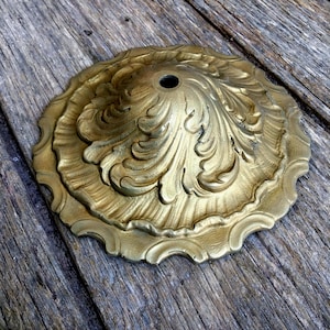 Very large Antique French decorative bronze ceiling boss ceiling rose / architectural salvage