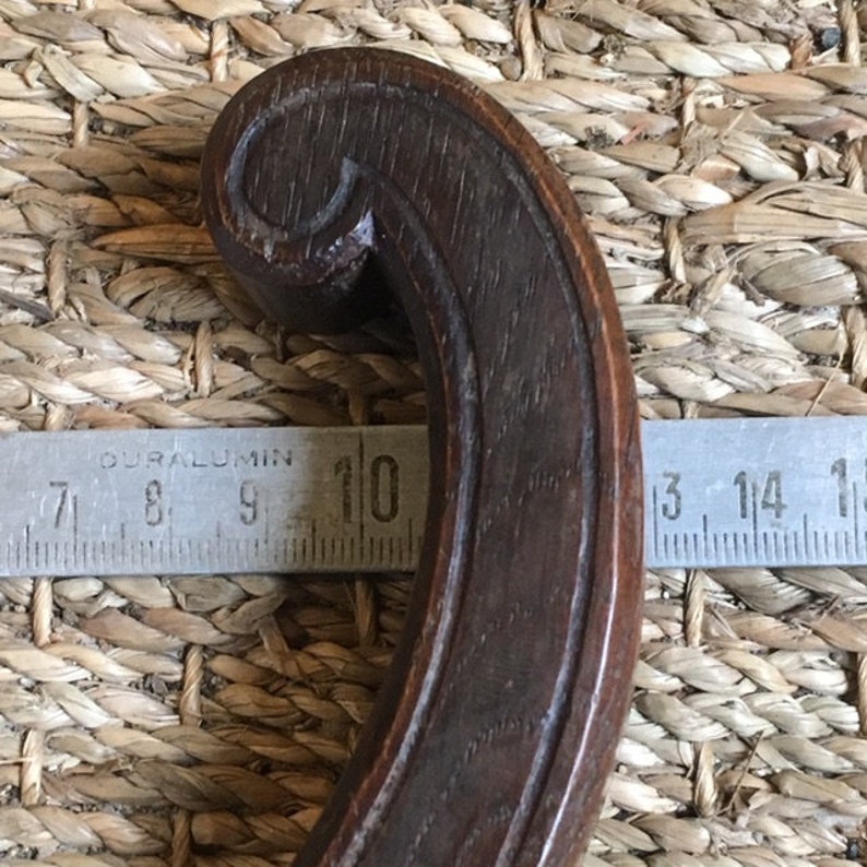 A Pair of French Antique Carved Wooden Hooks With Naturalist Etsy