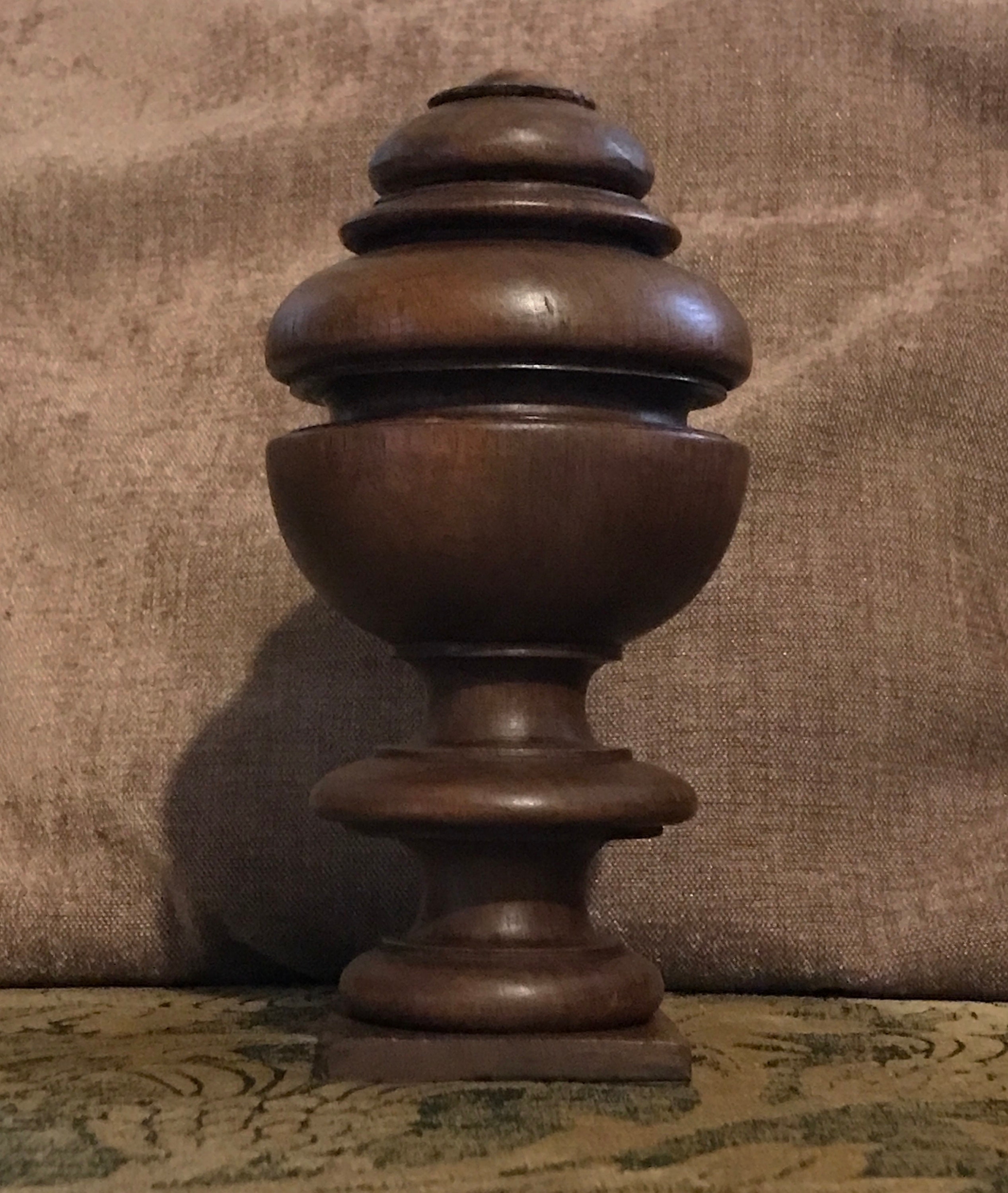 Large Pair of Hand Carved Wooden Newel Post Finials #GA1101 – Governor's  Architectural Antiques