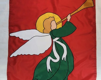 Large House Flag, Applique Flag, Christmas Angel-2 Flag