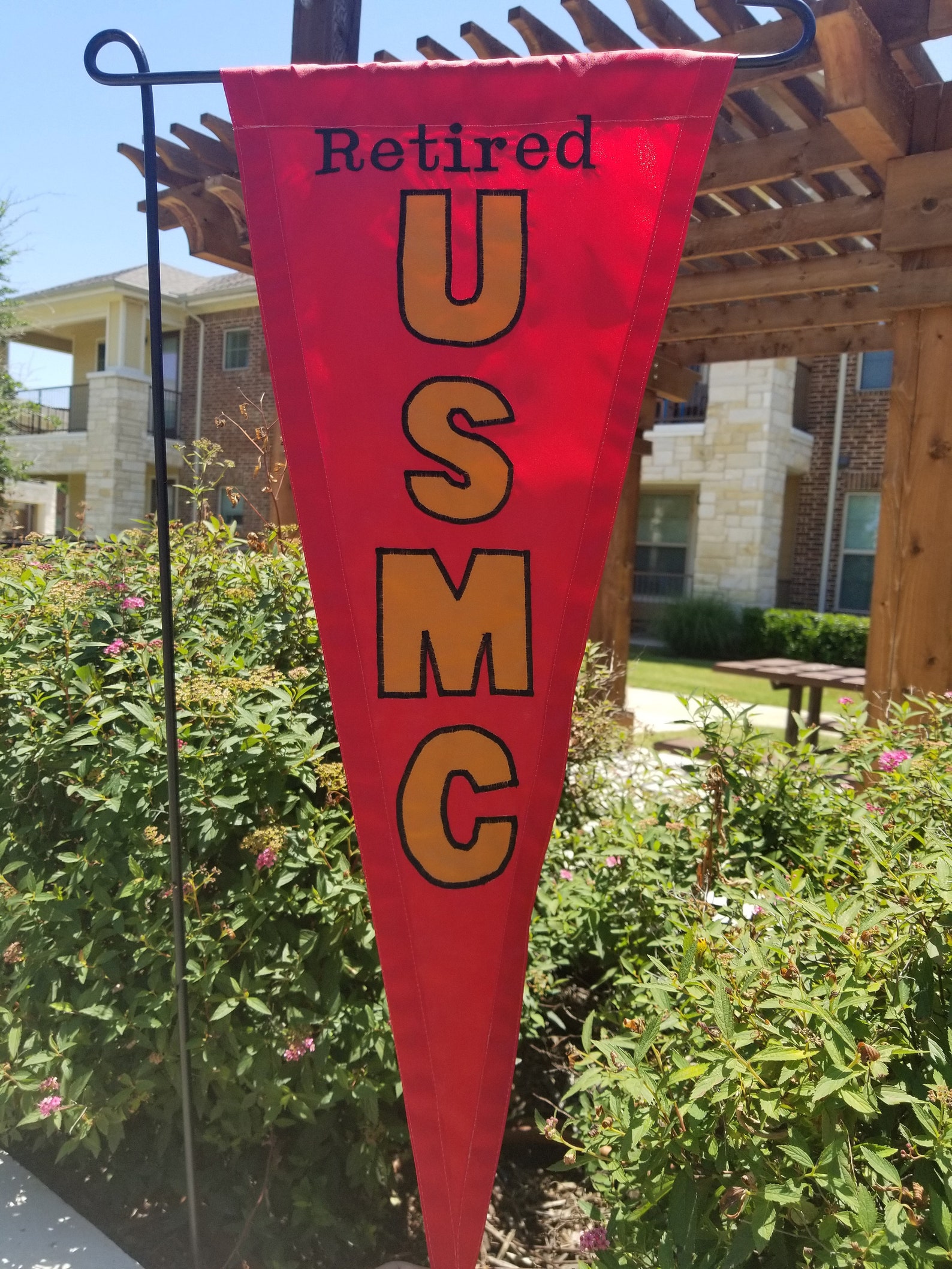 Retired USMC Corp Personalized Garden Flag