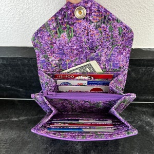 Lavender Glitter Small Amelia Envelope Wallet image 4