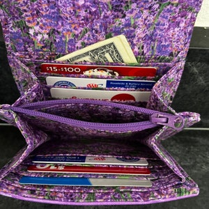 Lavender Glitter Small Amelia Envelope Wallet image 5