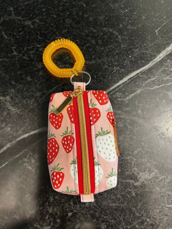 Strawberry Itty Bitty Boxy Bag With Yellow Wrist Coil Etsy