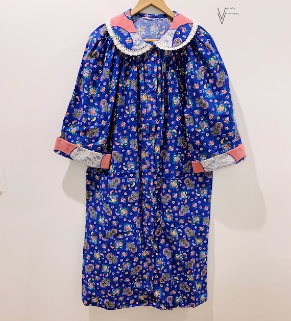 Vintage 50s Floral Housecoat/Robe