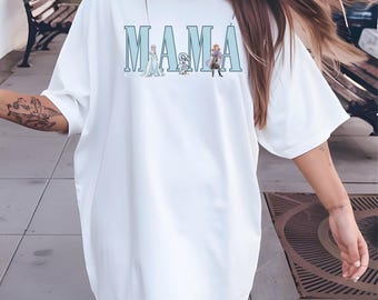 Shirt Frozen Mama, shirt Anna Elsa en Olaf, Disney World-shirt, shirt Arendelle, Frozen Birthday, ijskoningin