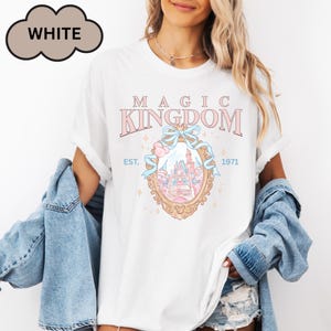 Dreamy Disney Castle Shirt, Coquette Bow Disney World Shirt, Magic Kingdom Shirt, Disney Aesthetic, EST 1971 Shirt