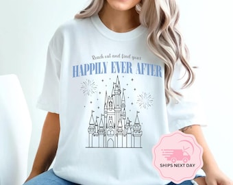 Disney World Shirt, Schloss Disney Shirt, Disneyland Shirt, Familien T-Shirts, übergroßes Disney T-Shirt, Happily Ever After, Magic Kingdom