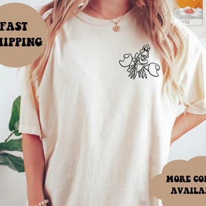 Little Mermaid Shirt, Ariel Shirt, Disney Shirt, Disneyland Shirt, DisneyWorld Shirt, Sebastian, Flounder, Oversized Disney Tee, Matching