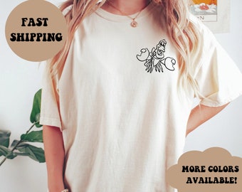 Little Mermaid Shirt, Ariel Shirt, Disney Shirt, Disneyland Shirt, DisneyWorld Shirt, Sebastian, Flounder, Oversized Disney Tee, Matching