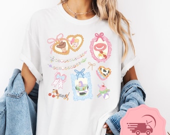 Coquette Bow Toy Story Comfort Colors Shirt, Matching Family Disney Shirts, Disney Group Shirts, Toy Story Birthday Shirts, Woody Buzz