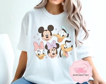 Mickey and Friends Disney Shirts, Minnie Mouse, Daisy Duck, Donald Duck, Pluto,  Shirts, Disney World Shirt, Disneyland Shirts, Girls Disney