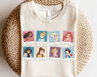 Shirt Disney Princess, Shirt Disneyland Shirt, Disney World Shirt, Assepoester, Ariel, Moana, Elsa, Jasmine, Belle, Rapunzel, Oversized Disney-T-shirt