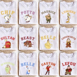 Beauty and the Beast Disney Shirts, Belle Shirt, Matching Disney Shirts, Disney World Shirt, Lumiere, Cogsworth, Chip, Mrs. Potts Shirt