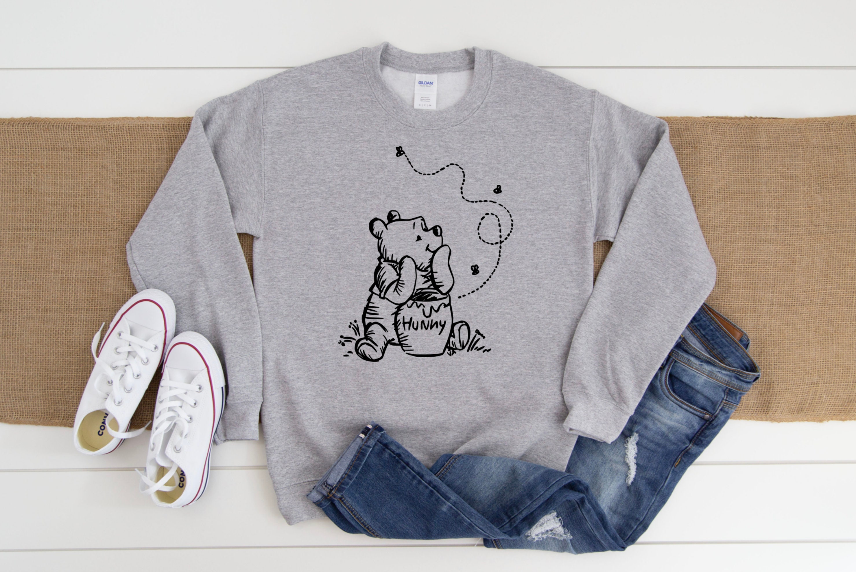 Pooh Bear Sweatshirt - Etsy