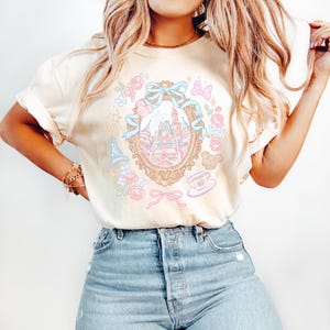 Dreamy Disney Castle Shirt, Coquette Bow Disney World Shirt, Disney Vacation Tee, Magic Kingdom Shirt, Disney Aesthetic