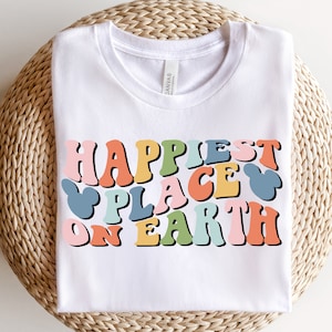 Happiest Place On Earth, Retro Disney Shirt, Disney World Shirt, Disneyland Shirts, Disney Shirt, Disneyland Shirt, Disney World Shirts