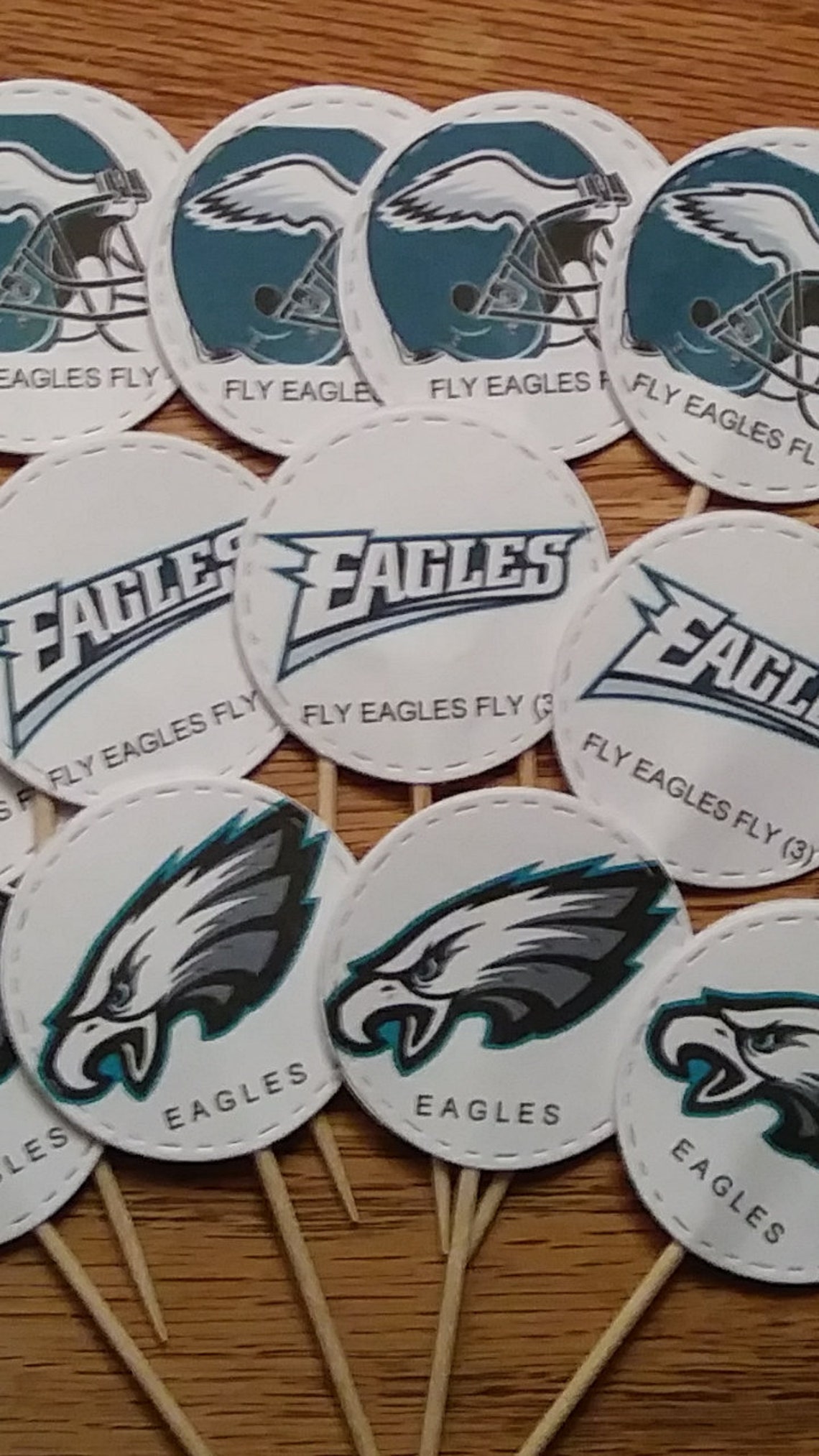 Philadelphia Eagles cupcake toppers 12 | Etsy