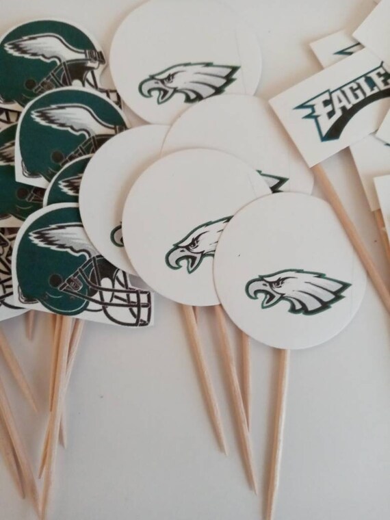 Philadelphia Eagles Cupcake Toppers 12 Etsy