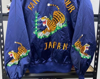 Souvenir Jacket Far East Tour Japan Embroidery Blue Colour - Etsy