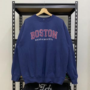 Felpa vintage Boston Massachusetts girocollo taglia L