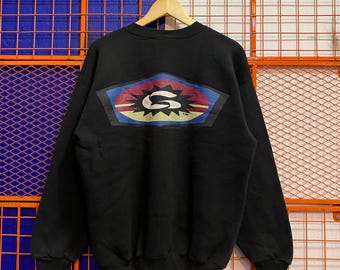 Sudadera vintage Gotcha Surfboarding con logo grande y cuello redondo de los años 90