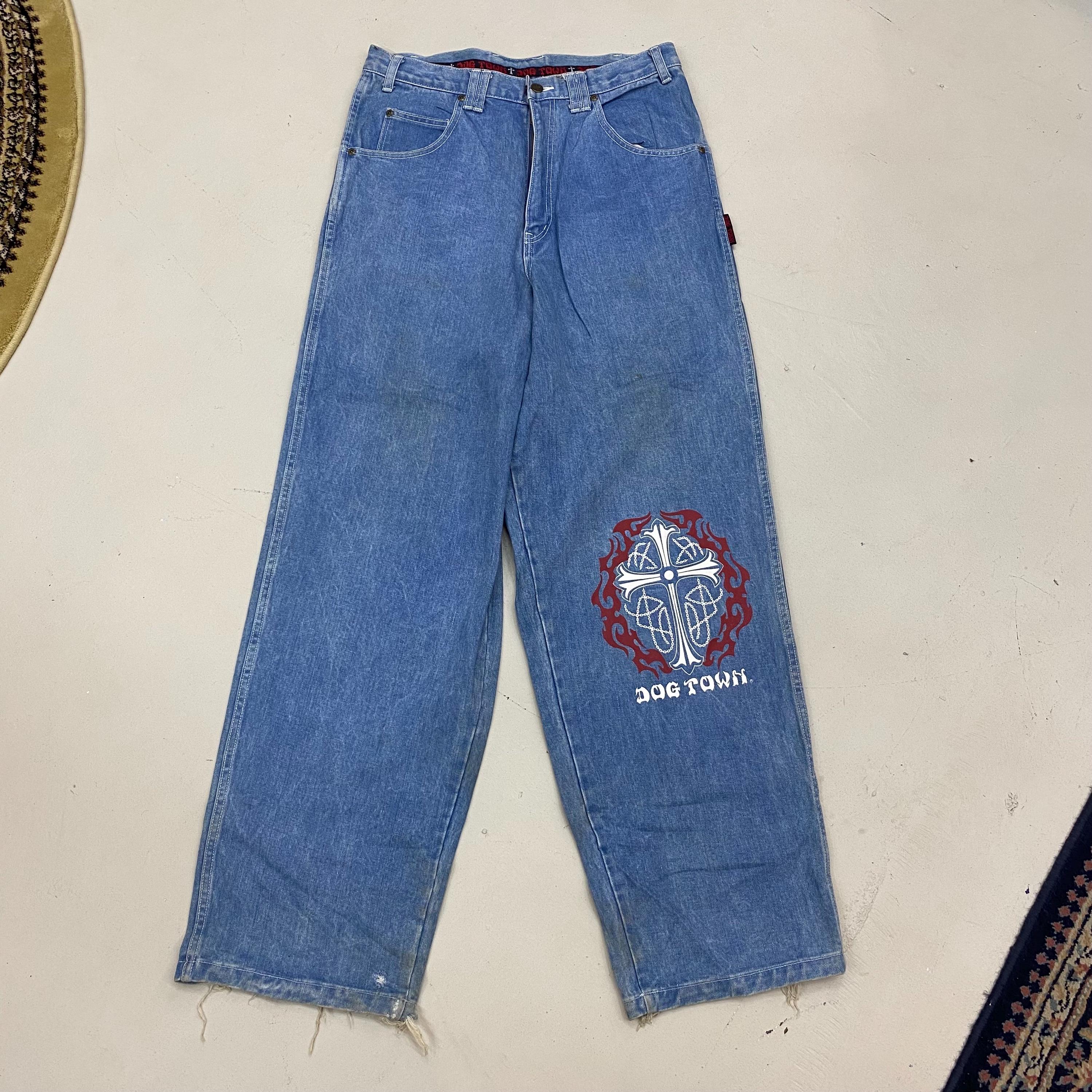 90’s Dog town Baggy pants Big size 90s Dog Town Baggy Extremely Wide Black Denim sk8
